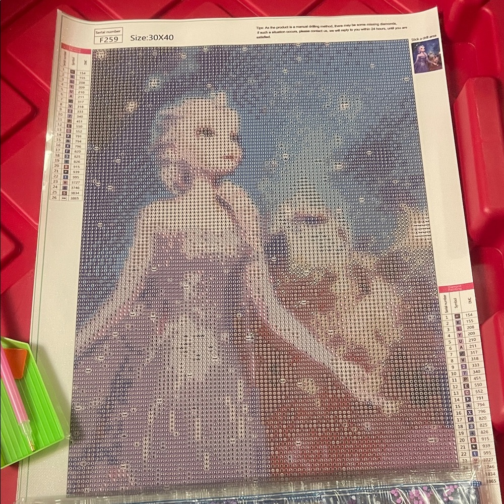 Diamond Painting Kit with  Frozen Elsa Princess Design